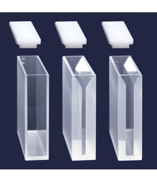 ISOLAB 098.01.009 spektrofotometre küveti - ES kuvars - mikro - 12,5x52,5x45 mm - 3,5 ml