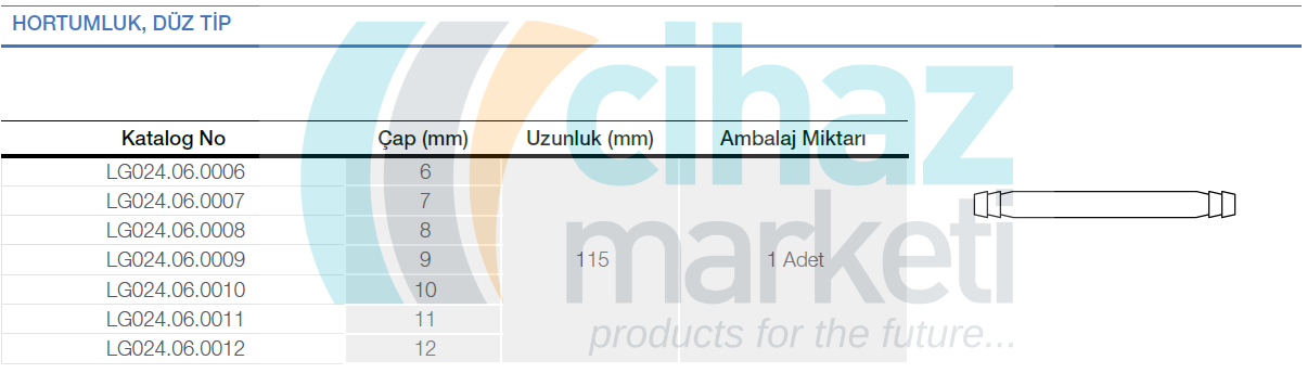 Hortumluk, Düz Tip.