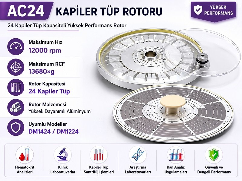DLAB AC24 kapiler tüp rotoru