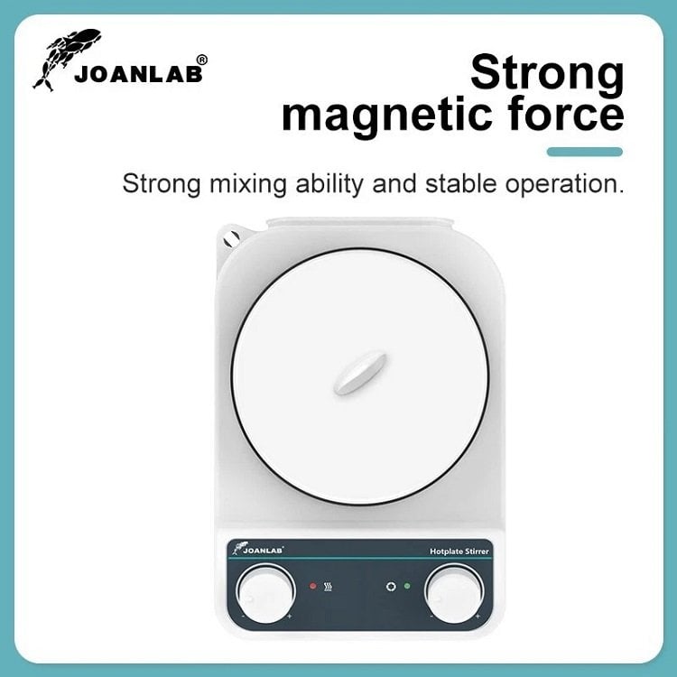 JOANLAB HS5 analog ısıtıcılı karıştırıcı set – destek çubuğu ve kelepçeli