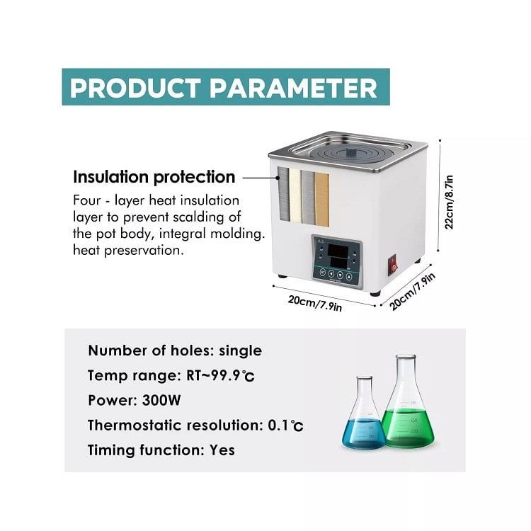 JOANLAB WB100-1C Dijital Termostatlı Laboratuvar Su Banyosu 3L