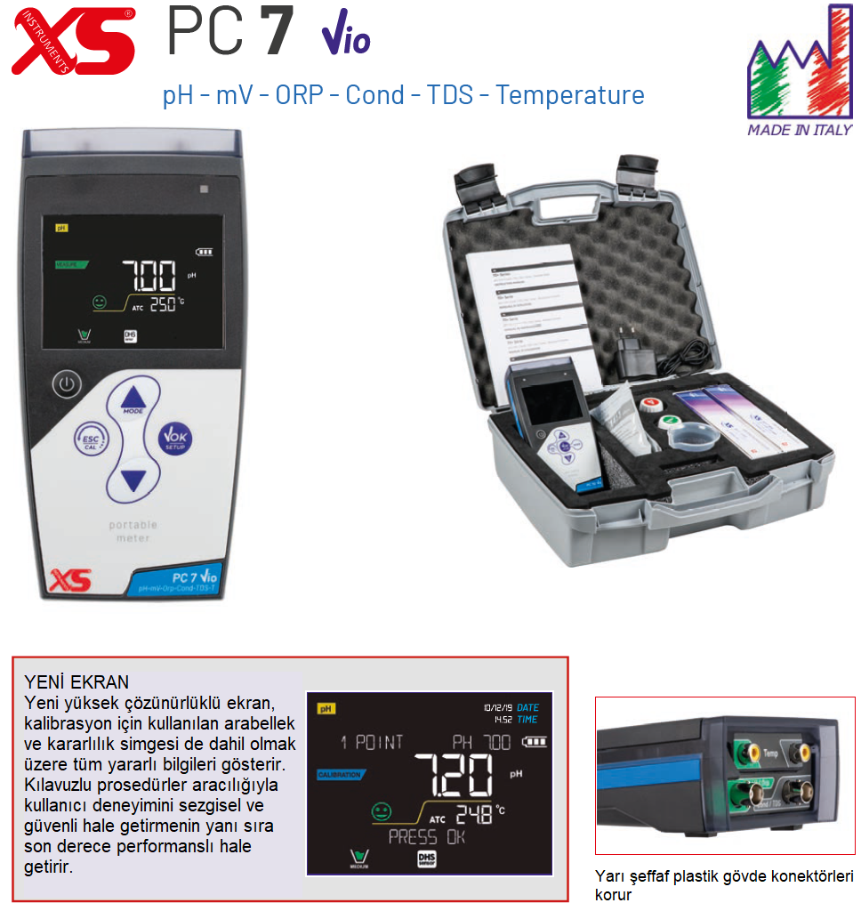 XS Instrument PC 7 Vio Taşınabilir Multiparametre Ölçer