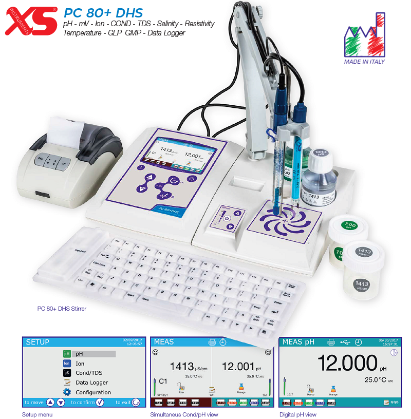 XS Instruments PC 80+ DHS Masaüstü Multiparametre Ölçer 