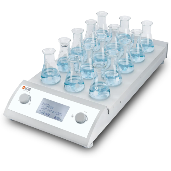 DLAB MS-T-S15 15 Bölmeli Dijital Manyetik Karıştırıcı 100 ~ 1500 rpm / 15 x 0,4 L