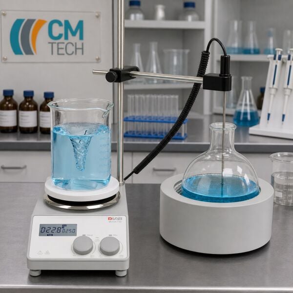 DLAB MS-H280-F100 Mantolu Isıtıcılı Manyetik Karıştırıcı 200 ~ 1.500 rpm / 25 ~ 280 °C / 100 mL Balon İçin