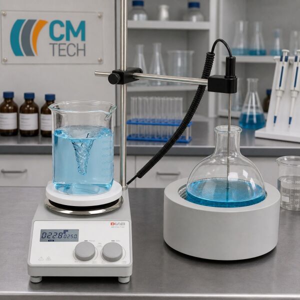 DLAB MS-H280-F250 Mantolu Isıtıcılı Manyetik Karıştırıcı 200 ~ 1.500 rpm / 25 ~ 280 °C / 250 mL Balon İçin