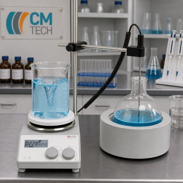 DLAB MS-H280-F500 Mantolu Isıtıcılı Manyetik Karıştırıcı 200 ~ 1.500 rpm / 25 ~ 280 °C / 500 mL Balon İçin