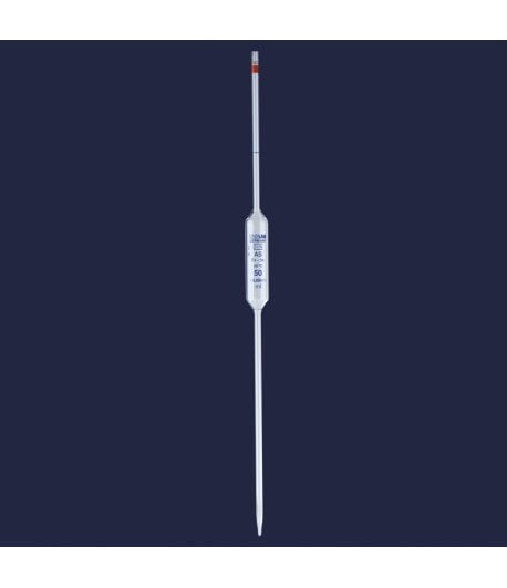 ISOLAB 021.01.025 pipet - cam - dereceli - AS kalite - grup sertifikalı - mavi skala - 25 ml