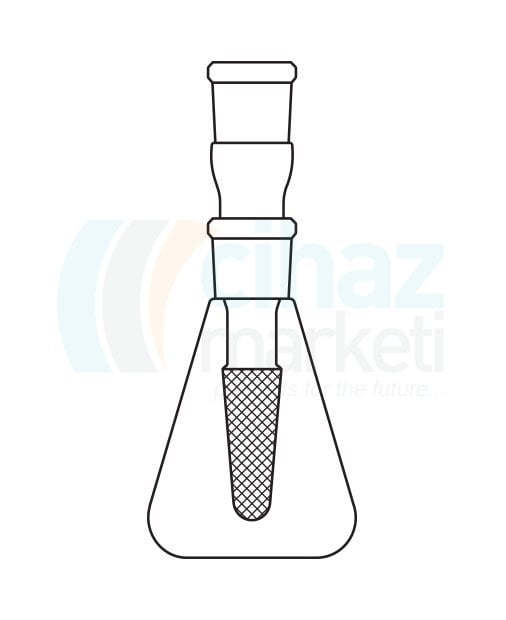 Çalışkan Cam Teknik LG028.08.0300 Kimyasal Oksijen İhtiyacı Aparatı Erlen 300 ml, NS: 29/32, Filtre Por. 2