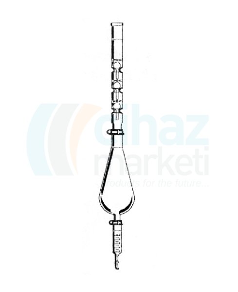 Çalışkan Cam Teknik LG028.11.0002 Kuderna Danish Düzeneği 2 ml Hacim, 500 ml Erlen Hacmi