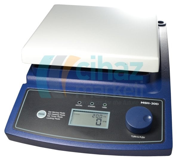 WITEG MSH-20D Set Dijital Isıtıcılı Manyetik Karıştırıcı 380°C, 20 L, 80 – 1500 rpm