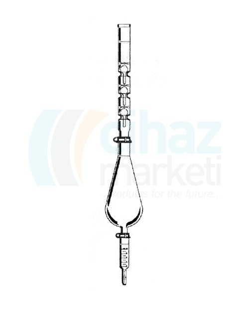 Çalışkan Cam Teknik LG028.11.0015 Kuderna Danish Düzeneği 15 ml Hacim, 500 ml Erlen Hacmi
