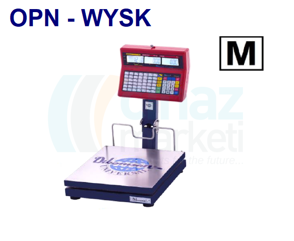 Dikomsan OPN-WYSK-30 Katlanır Boyunlu Fiyat Hesaplamalı Terazi 30 kg / 5 g & 10 g