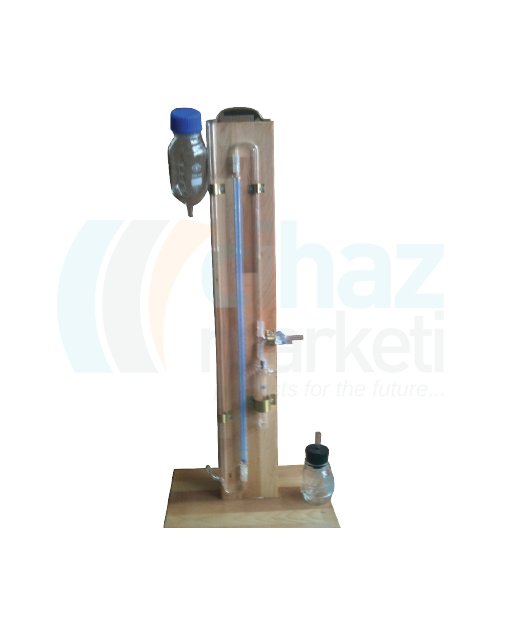 Çalışkan Cam Teknik LG028.13.0100 Kalsimetre (Schibler tipi) Büret 100 ml, Seviye şişesi 250 ml
