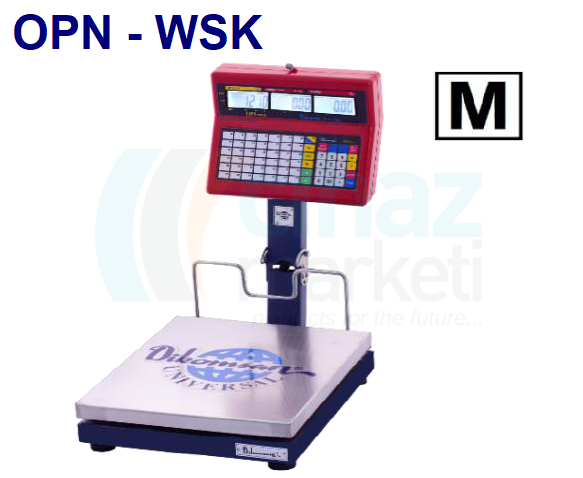 Dikomsan OPN-WSK-60 Katlanır Boyunlu Fiyat Hesaplamalı Terazi 60 kg / 10 g & 20 g