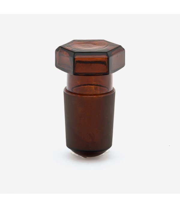 ISOLAB 051.04.005 tıpa - cam - amber - hexagonal kapaklı - NS 24/29