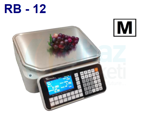 Dikomsan RB-12-15 Boyunsuz Barkodlu Terazi 15 kg / 2 g & 5 g
