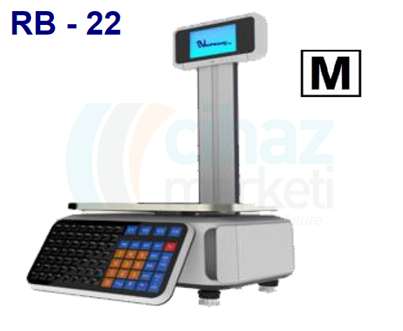 Dikomsan RB-22-30 Boyunlu Barkodlu Terazi 30 kg / 5 g & 10 g