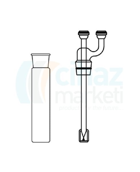 Çalışkan Cam Teknik LG028.19.0002 İmpinger, Yoğuşmalı Hacim 500 ml, KS: 19/9