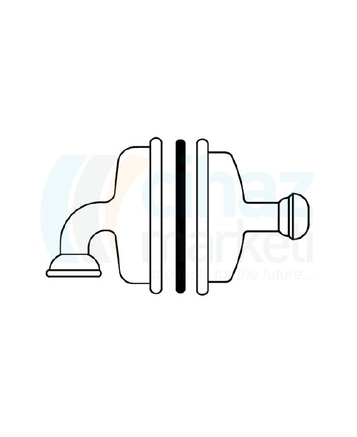Çalışkan Cam Teknik LG028.19.0008 İmpinger Filtre Tutucu Kelepçe, DIN 60