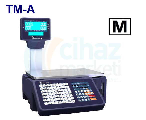 Dikomsan TM-A-30-P Barkodlu Sistem Boyunlu Terazi 15 kg / 5 g ~ 30 kg / 10 g