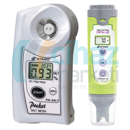 Atago PAL-Easy SALT + DPH-2 Set Tuzluluk Ölçer Refraktometre ve Ph Metre Seti