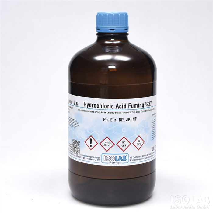 ISOLAB 932.103.2501 HYDROCHLORIC ACID FUMING 37% , PH EUR,BP,JP,NF