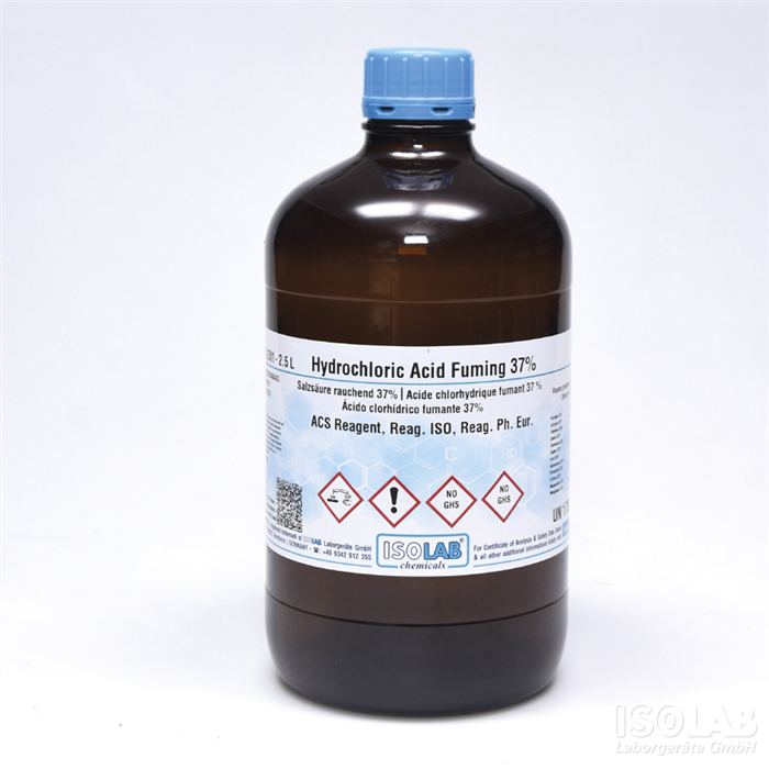 ISOLAB 932.106.2500 HYDROCHLORIC ACID FUMING 37%, ACS REAGENT, REAG. ISO, REAG. PH. EUR.