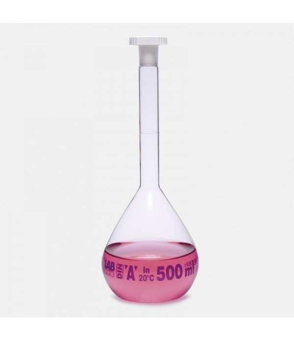 ISOLAB 013.01.910 balon joje - standard - şeffaf - A kalite - grup sertifikalı - mavi skala - 10000 ml - NS 45/40
