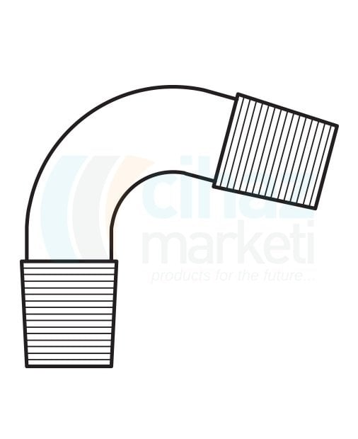 Çalışkan Cam Teknik LG012.05.2932 Distilasyon Adaptörü 75 derece açılı erkek - erkek Dişi NS: 29/32 - Erkek NS: 29/32