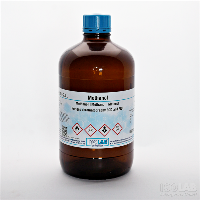 ISOLAB 947.044.2501 METHANOL ≥ 99.8%  FOR GAS CHROMATOGRAPHY ECD AND FID