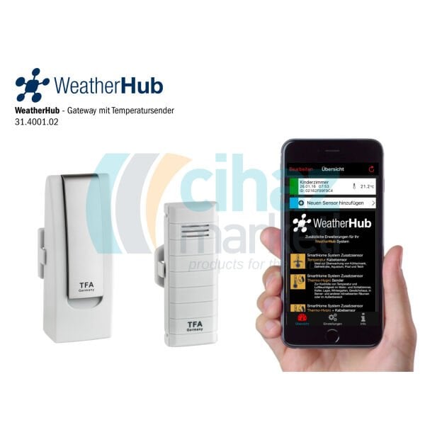 TFA 31.4001.02 Weatherhub Akıllı Ev Sıcaklık Ölçüm Seti