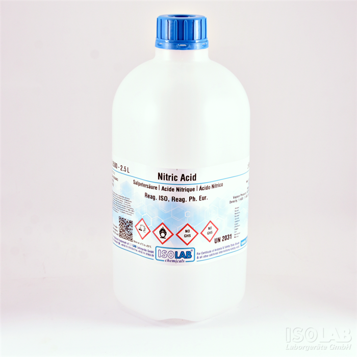 ISOLAB 951.016.2501 NITRIC ACID 65%, FOR DETERMINATIONS WITH DITHIZONE, REAG. ISO, REAG. PH. EUR.