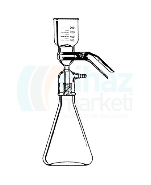 CMT-VF-1000 Vakum Filtrasyon Seti (Askıda katı madde düzeneği) 1000 ml Erlen Hacmi