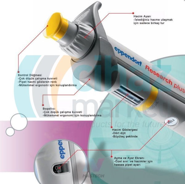 EPPENDORF Research® plus 2-20 µL AYARLANABİLİR MİKRO OTOMATİK PİPET