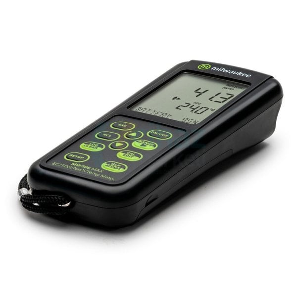 Milwaukee MW306 İletkenlik Ölçüm Cihazı - Su Geçirmez - EC/TDS/NaCl/Sıcaklık - Portatif EC Metre