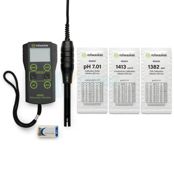 Milwaukee MW801 pH, İletkenlik, TDS Ölçer - Combo Metre - pH,EC,TDS Ölçüm Cihazı