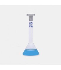 ISOLAB 013.13.005 balon joje - trapezoidal - şeffaf - A kalite - grup sertifikalı - mavi skala - 5 ml - NS 7/16