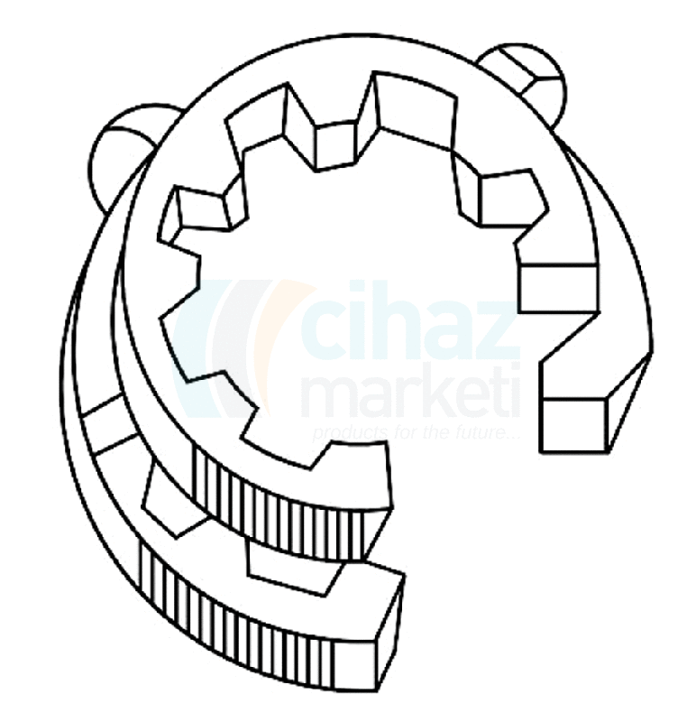 Çalışkan Cam Teknik LG001.03.2932 Şilif Klipsi NS : 29/32 , KIRMIZI
