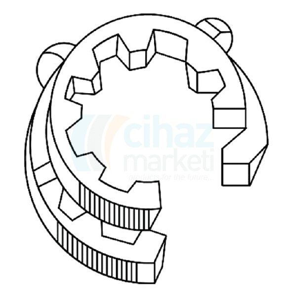 Çalışkan Cam Teknik LG001.03.4540 Şilf Klipsi NS : 45/40 , KAHVERENGİ
