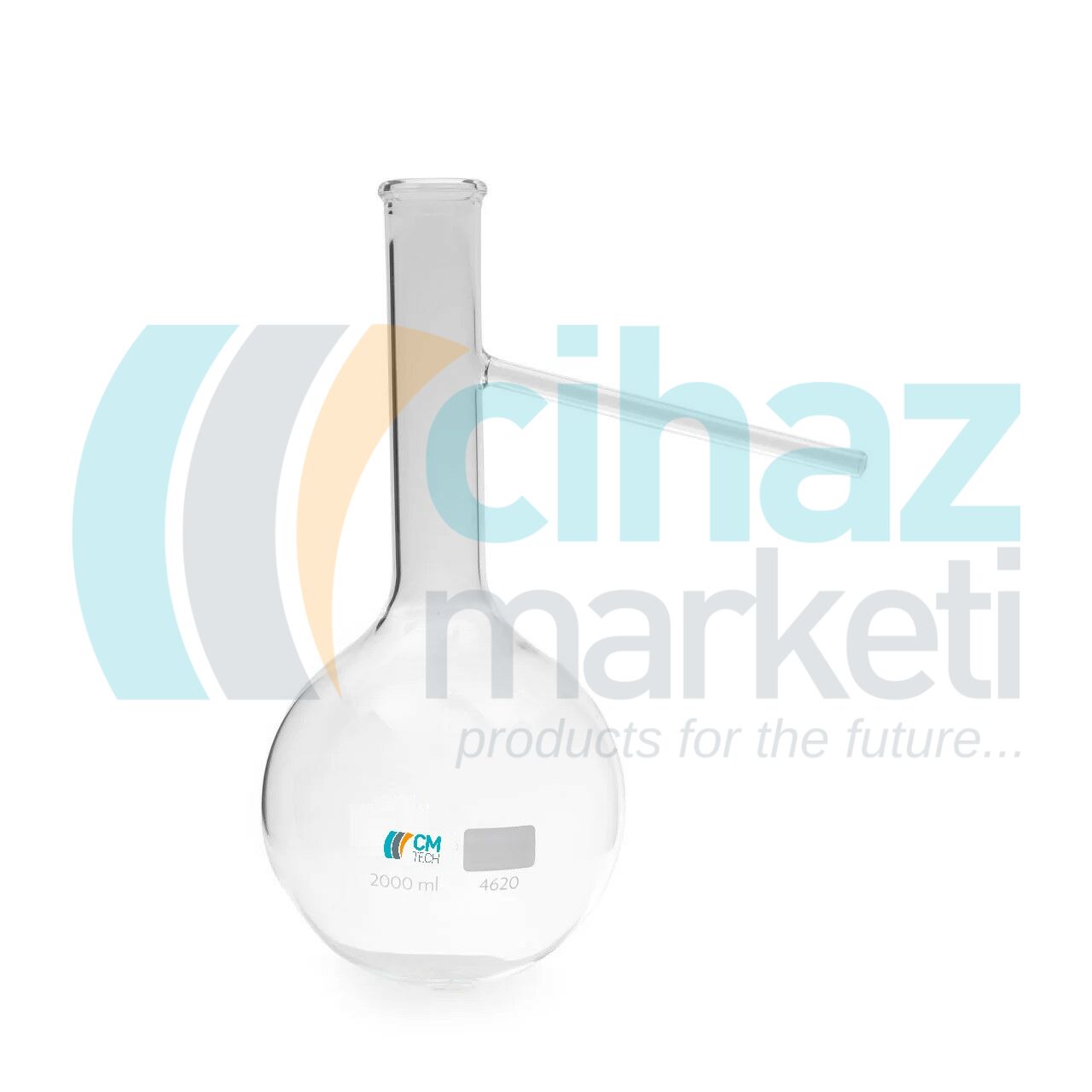 CMT-CB01-2000 Cam Balon 2000 ml - Dibi Yuvarlak Destilasyon Balonu