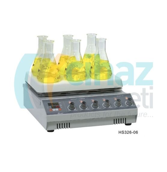 MTOPS HS326-06 Isıtıcılı Çok Noktalı Manyetik Karıştırıcı 1500 rpm