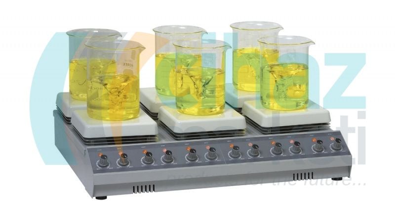 MTOPS HS12-06P Çoklu Isıtıcı Manyetik Karıştırıcı 1500 rpm 380 °C