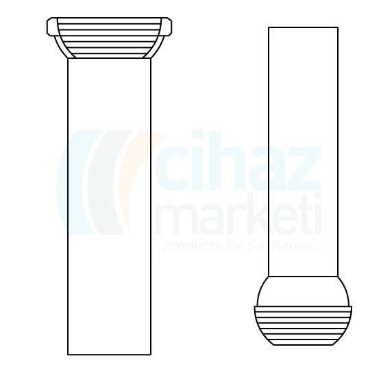 Çalışkan Cam Teknik LG001.05.1305 Şilif ,KS, Dişi Şilif NS : 13/5 , T.B:120 mm