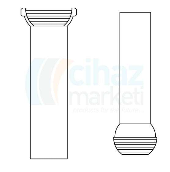 Çalışkan Cam Teknik LG001.06.0019 Şilif, KS, Erkek Şilif NS : 19 , T.B:120 mm