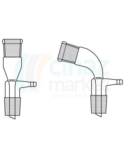 Çalışkan Cam Teknik LG014.03.2932   Vakum adaptörü, dik NS:29/32
