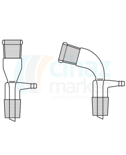 Çalışkan Cam Teknik LG014.03.2932   Vakum adaptörü, dik NS:29/32