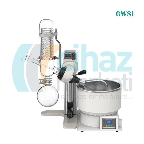GreatWall GW-1001 Rotary Evaporatör 0,5-2 Lt Dijital Devir Hızı ve Banyo Sıcaklığı Manuel Asansör