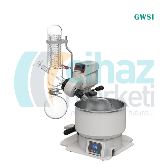GreatWall GW-1001 Rotary Evaporatör 0,5-2 Lt Dijital Devir Hızı ve Banyo Sıcaklığı Manuel Asansör