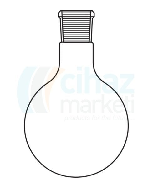 Çalışkan Cam Teknik LG006.02.0100 Distilasyon fraksiyonları toplama başlığı, Yedek parçaları (Balon, Tek şilifli, Dibi Yuvarlak) 100 ml Hacim, NS: 14.5/23